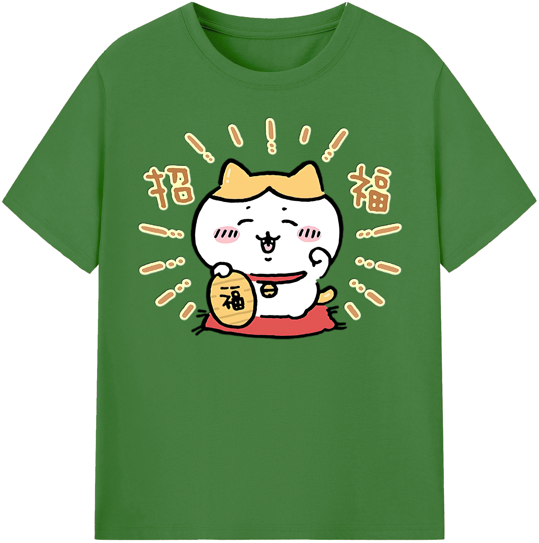 （画像用） ちいかわ ハチワレ Chii-kawa hachiware レディースカジュアルプリントTシャツ（綿100％）